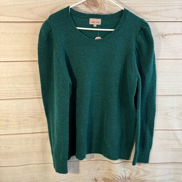 Carol Rose Green Crew Neck Sweater Size Large - Picture 2 of 9